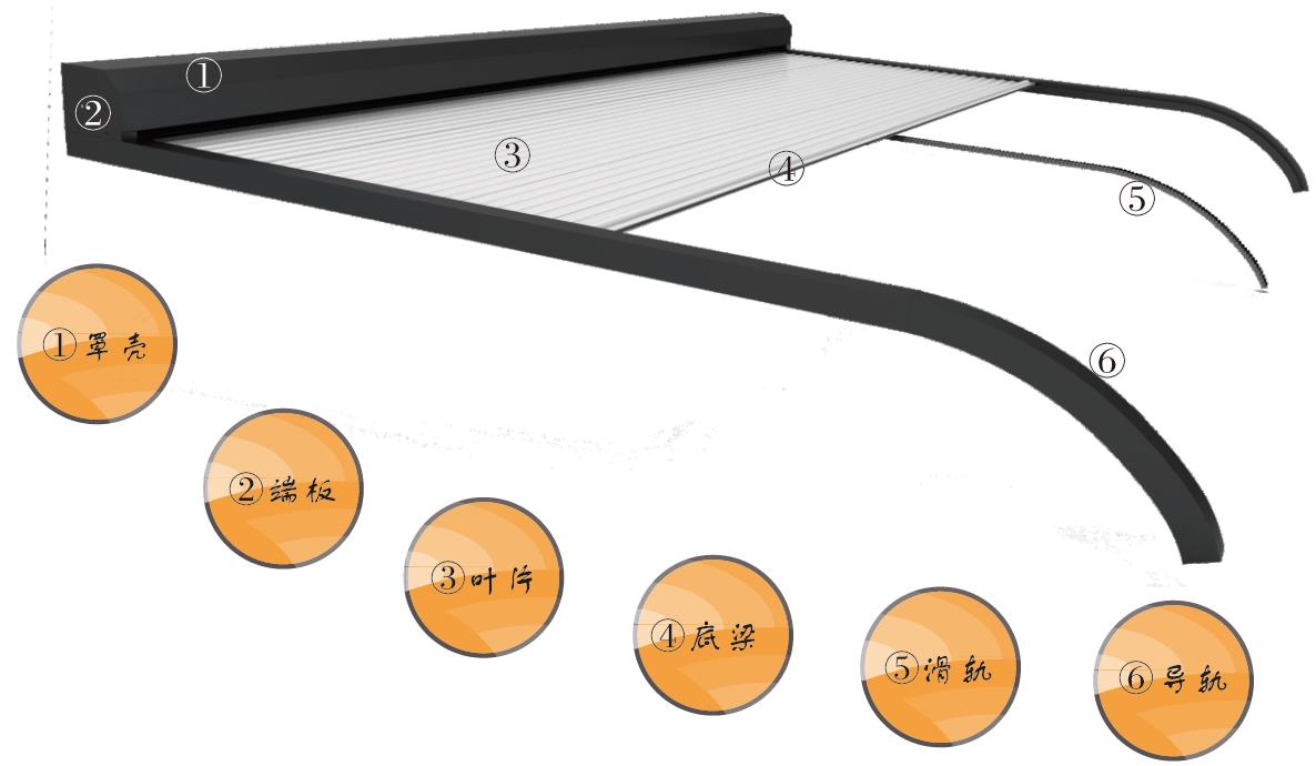 陽光房鋁合金遮陽天幕